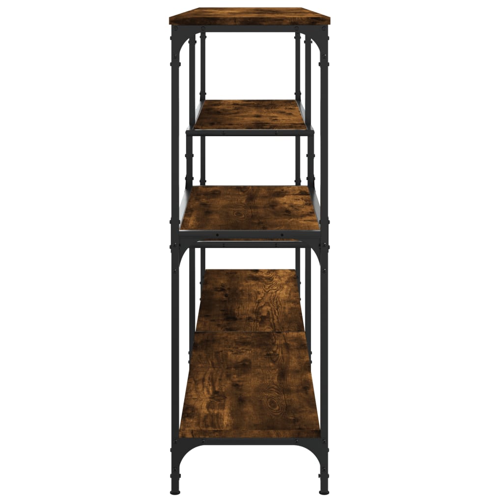 Smoked Oak Console Table - Engineered Wood, 160x32x95 cm