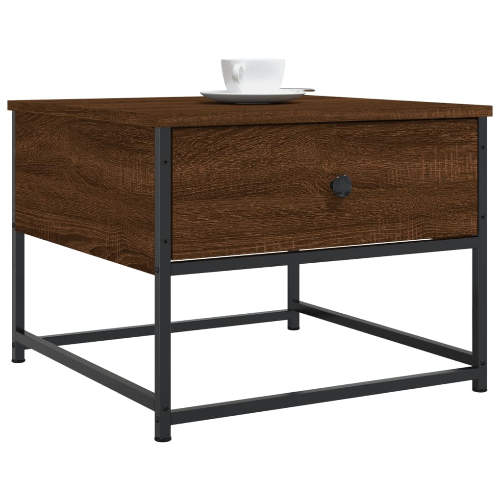 Coffee Table Brown Oak 51x51x40 cm Engineered Wood