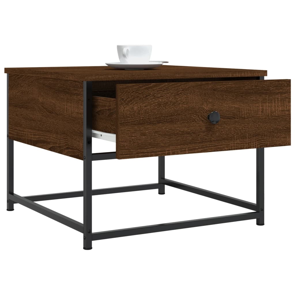 Coffee Table Brown Oak 51x51x40 cm Engineered Wood