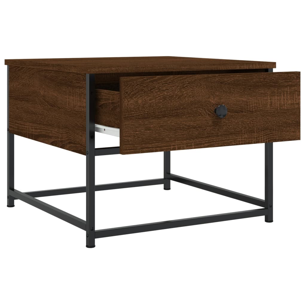 Coffee Table Brown Oak 51x51x40 cm Engineered Wood