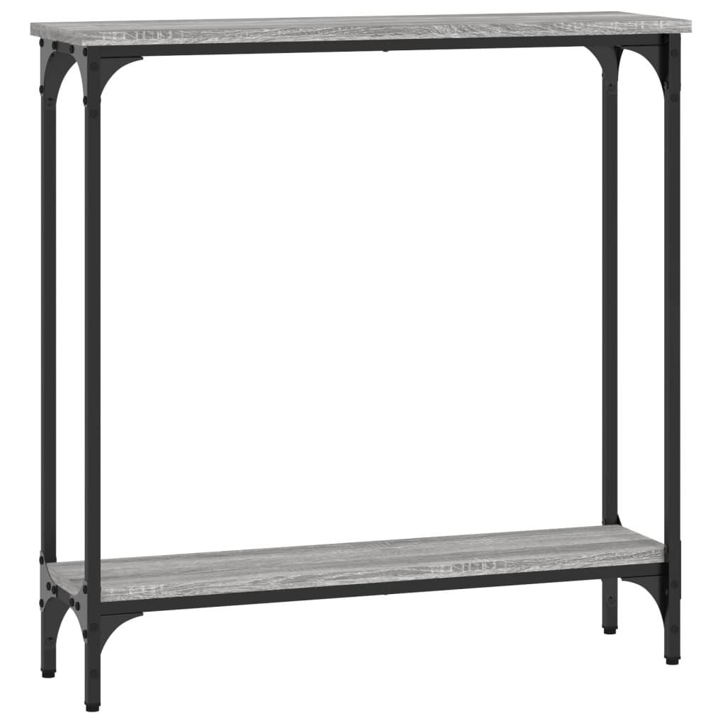Sonoma Grey Console Table - Engineered Wood 75x22.5x75 cm