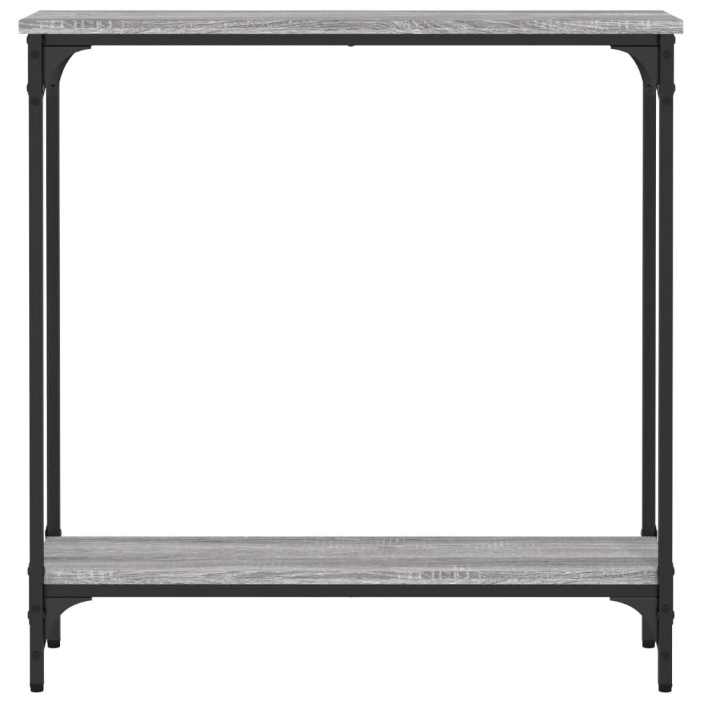Sonoma Grey Console Table - Engineered Wood 75x22.5x75 cm