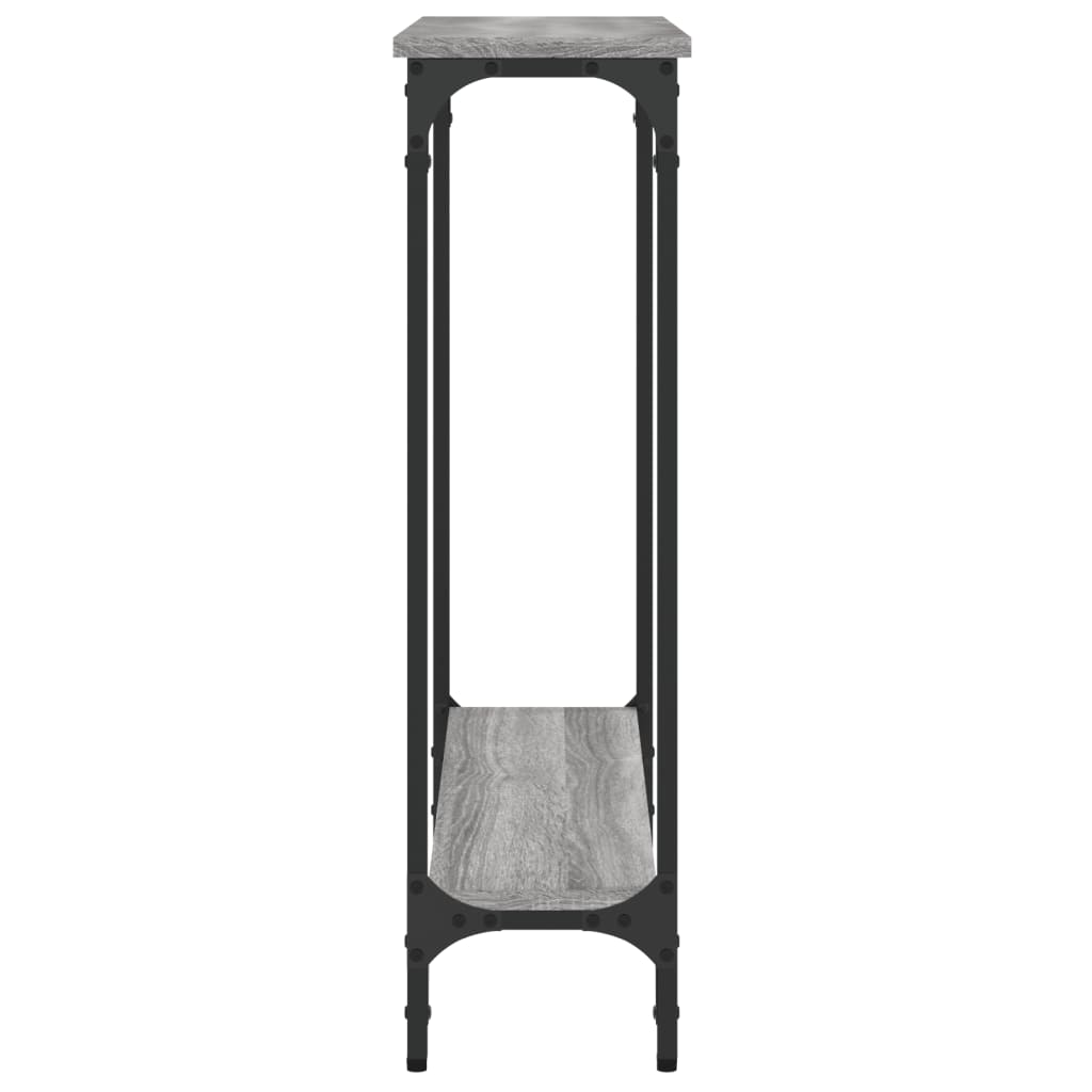Sonoma Grey Console Table - Engineered Wood 75x22.5x75 cm