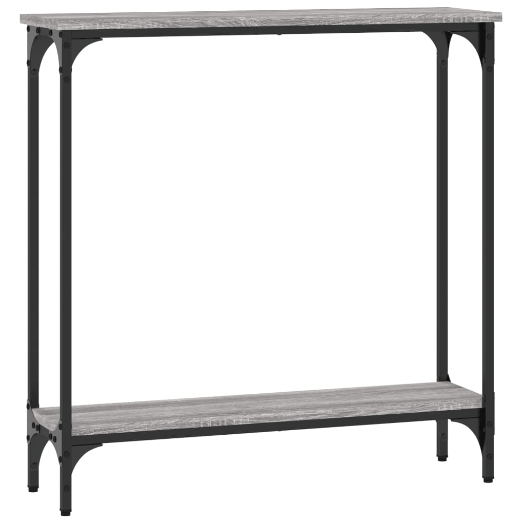 Sonoma Grey Console Table - Engineered Wood 75x22.5x75 cm