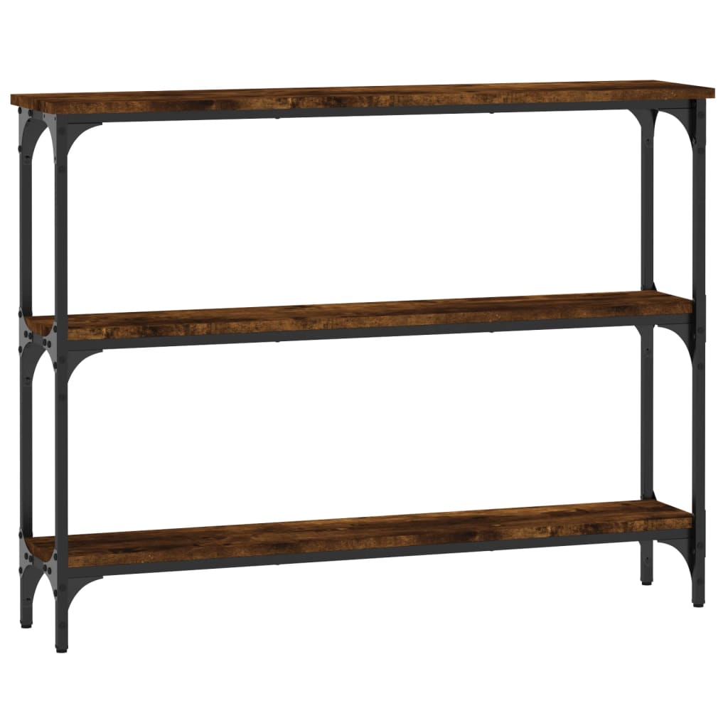 Smoked Oak Console Table - 100x22.5x75 cm, Engineered Wood