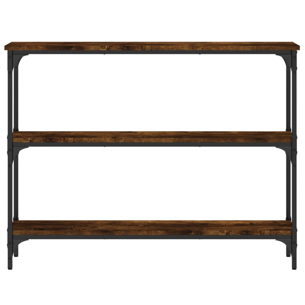 Smoked Oak Console Table - 100x22.5x75 cm, Engineered Wood