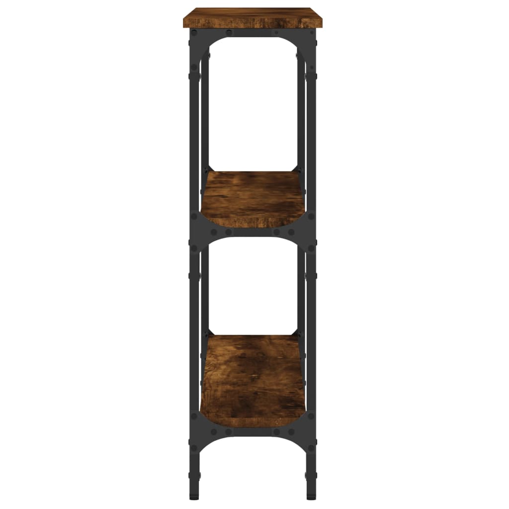 Smoked Oak Console Table - 100x22.5x75 cm, Engineered Wood