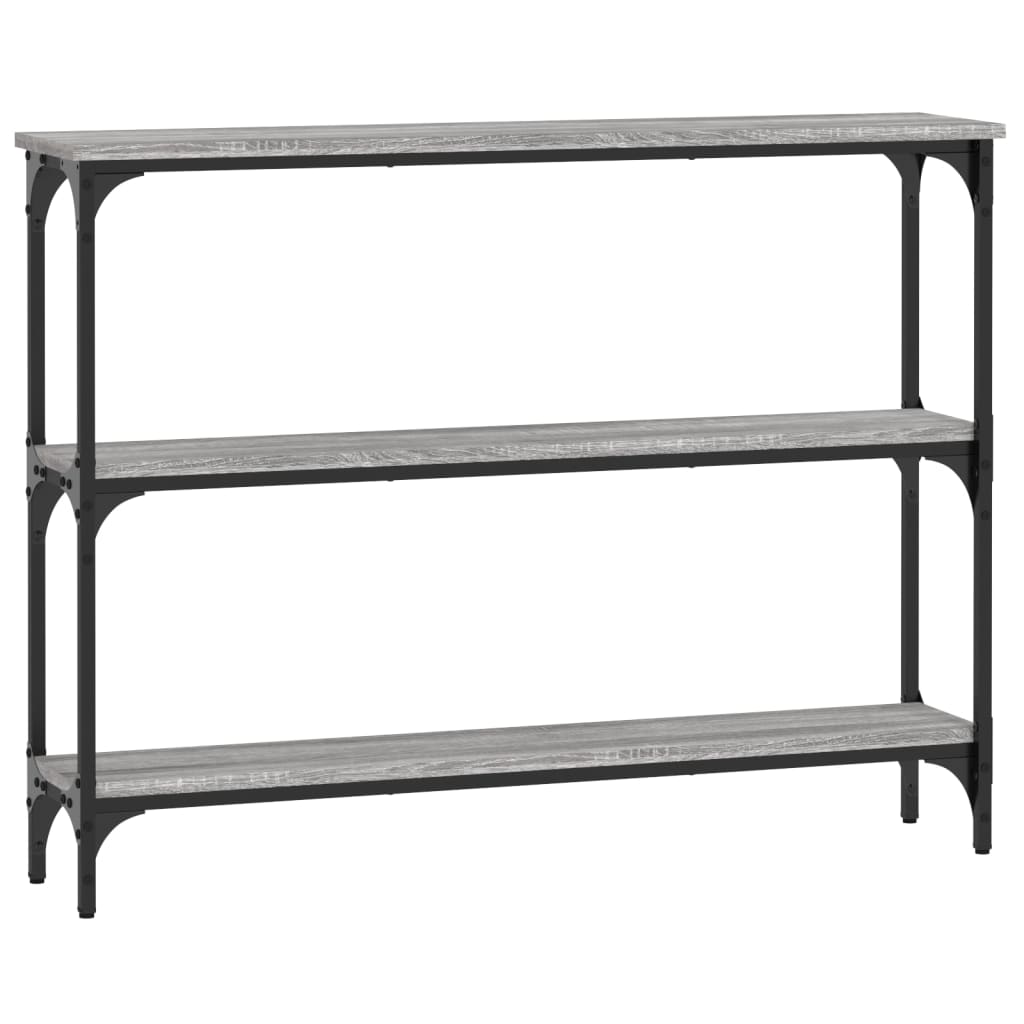 Sonoma Grey Console Table - Engineered Wood, 100x22.5x75cm