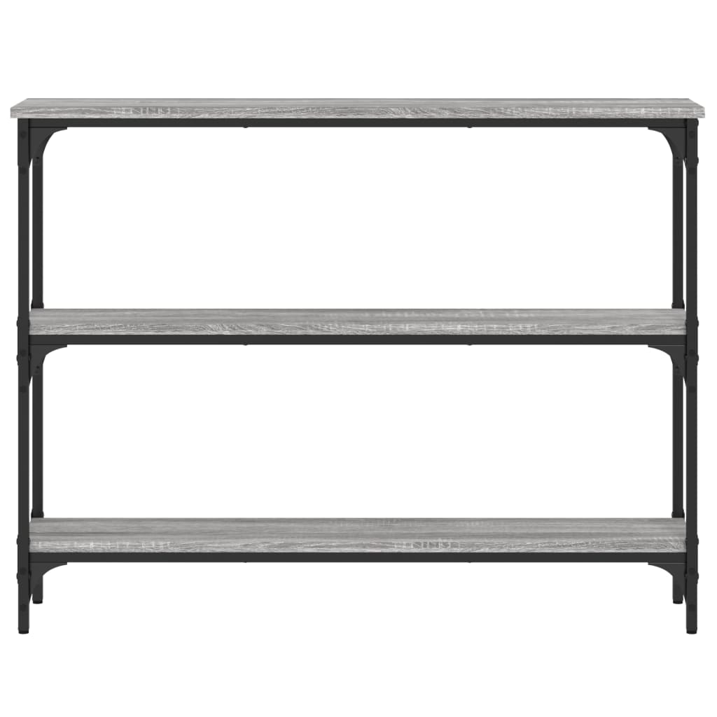 Sonoma Grey Console Table - Engineered Wood, 100x22.5x75cm