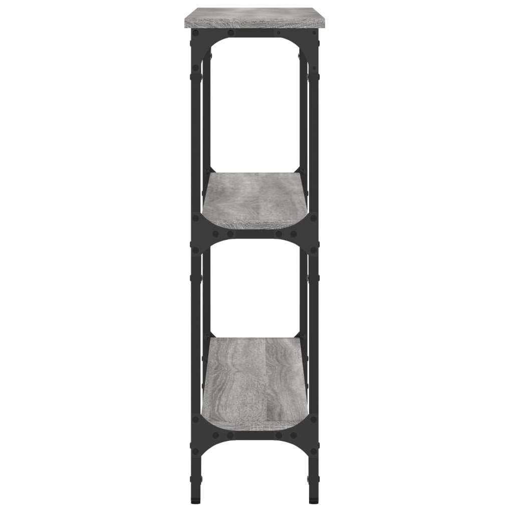 Sonoma Grey Console Table - Engineered Wood, 100x22.5x75cm
