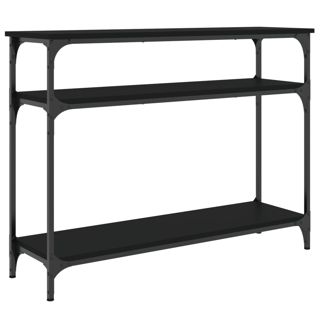 Modern Black Console Table - Engineered Wood, 100x29x75 cm