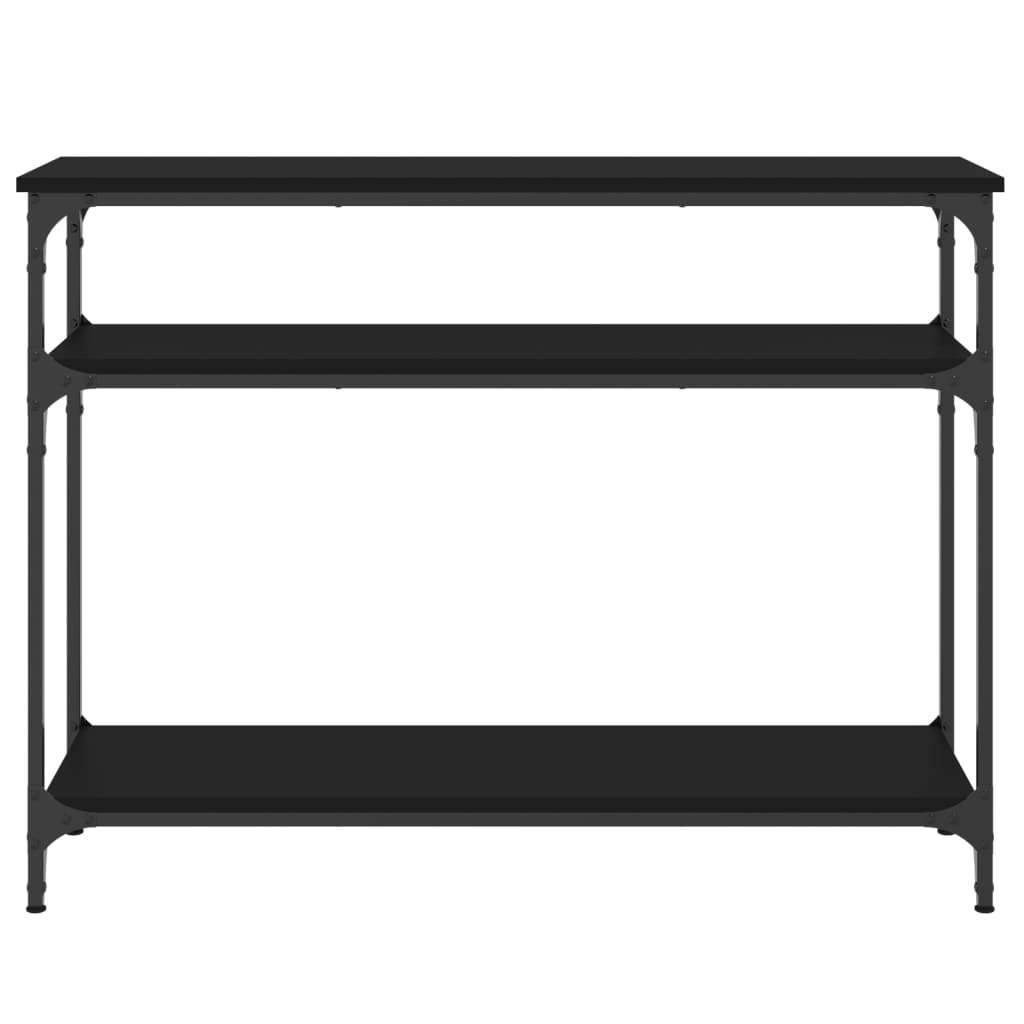 Modern Black Console Table - Engineered Wood, 100x29x75 cm