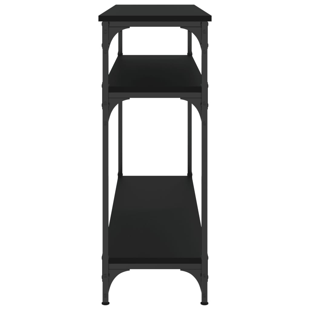 Modern Black Console Table - Engineered Wood, 100x29x75 cm