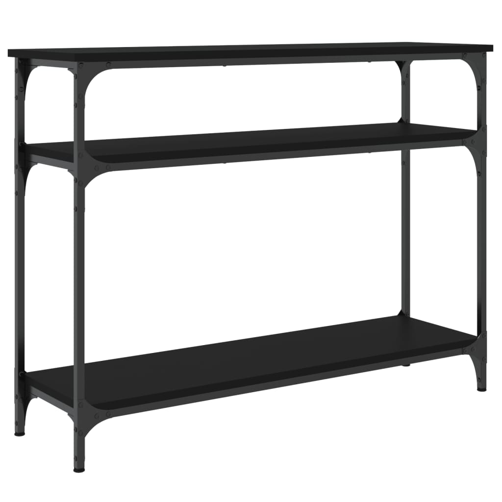 Modern Black Console Table - Engineered Wood, 100x29x75 cm
