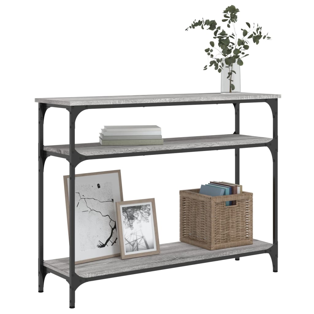 Sonoma Grey Console Table - 100x29x75 cm Engineered Wood