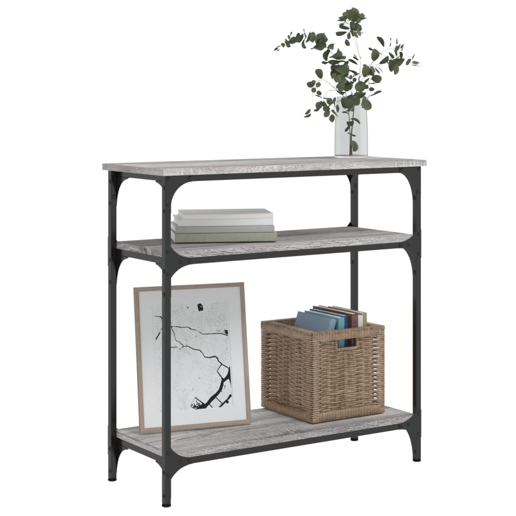 Sonoma Grey Console Table - 75x29x75 cm, Engineered Wood