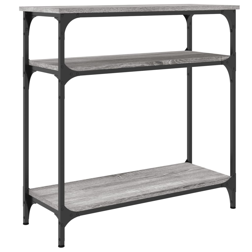 Sonoma Grey Console Table - 75x29x75 cm, Engineered Wood