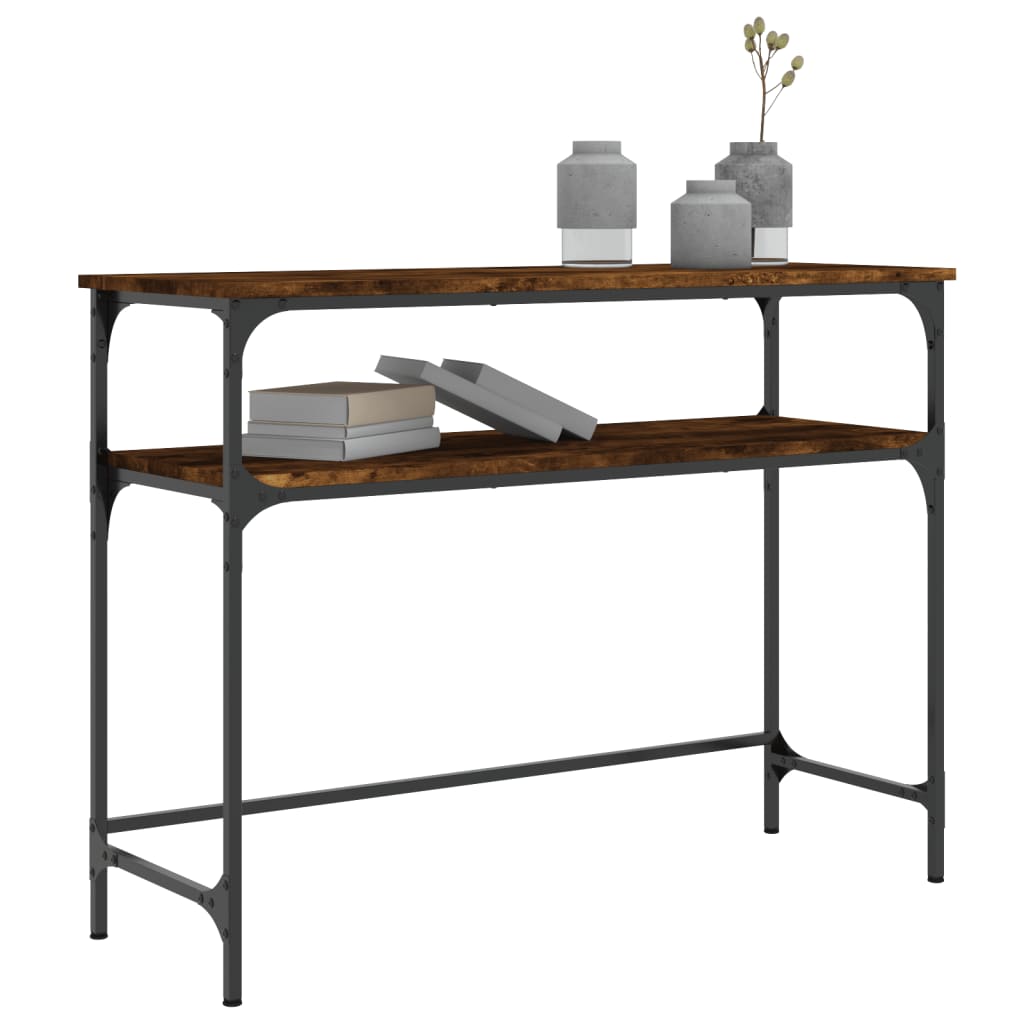 Smoked Oak Console Table 100x35.5x75cm - Engineered Wood