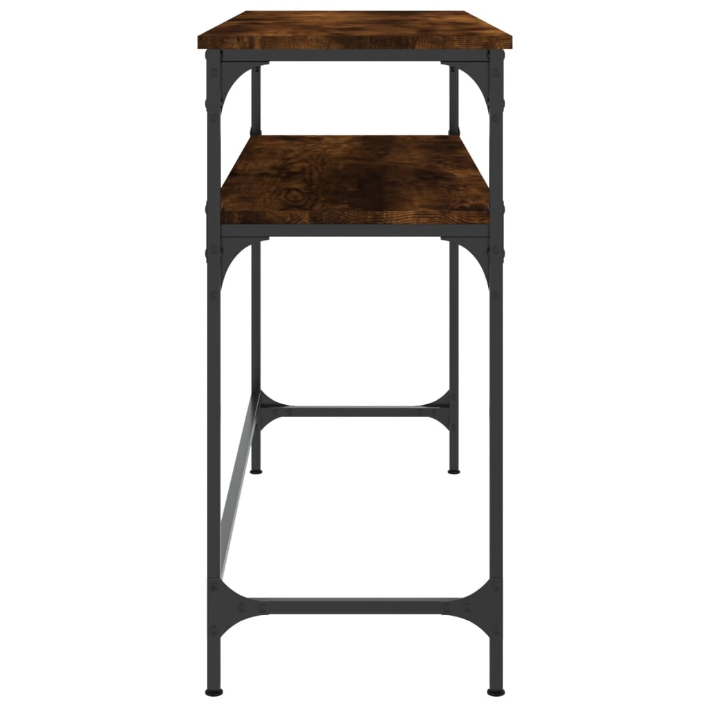 Smoked Oak Console Table 100x35.5x75cm - Engineered Wood