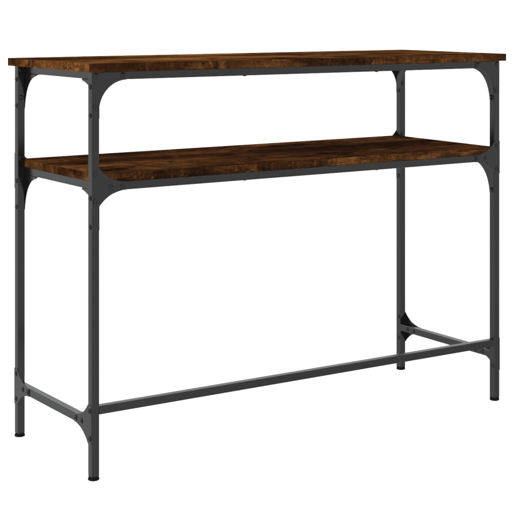 Smoked Oak Console Table 100x35.5x75cm - Engineered Wood