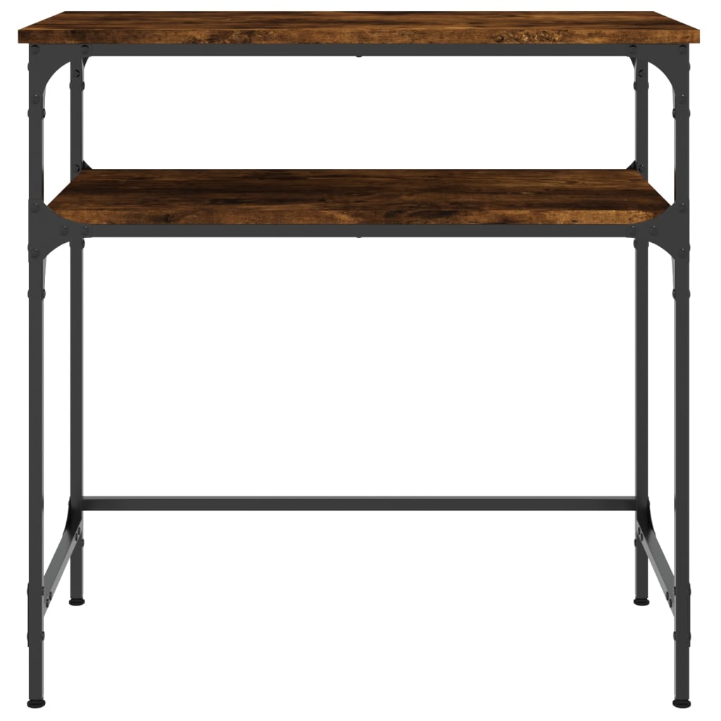 Smoked Oak Console Table 75x35.5x75cm - Engineered Wood