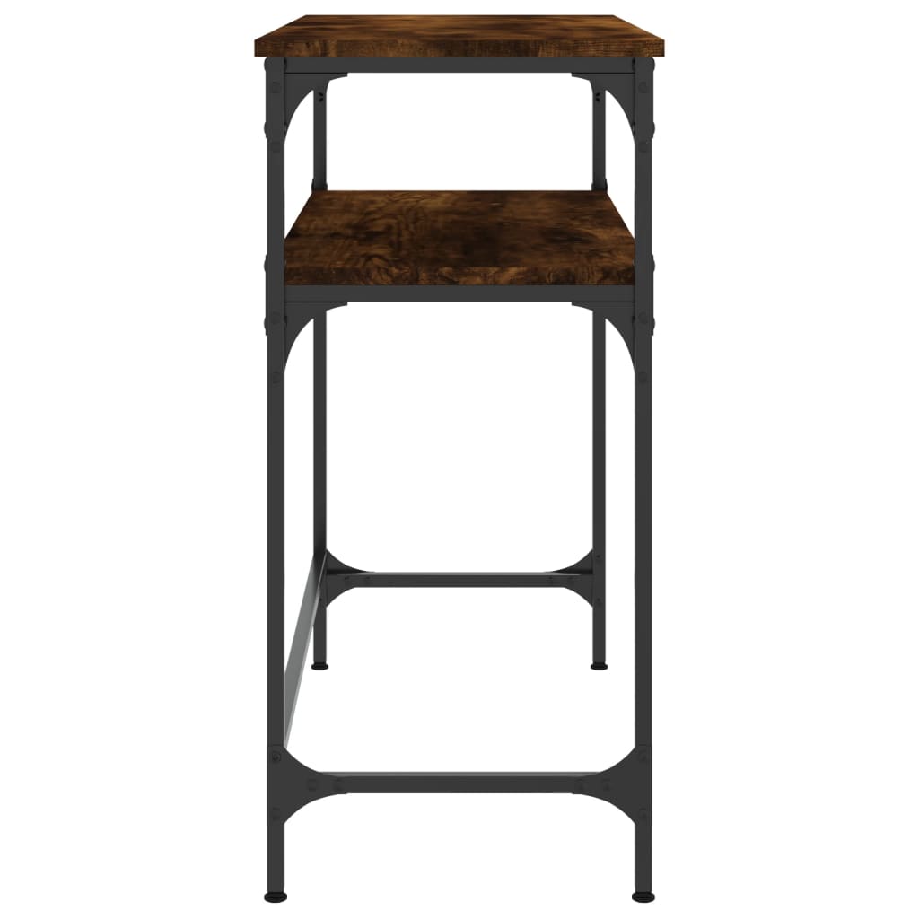 Smoked Oak Console Table 75x35.5x75cm - Engineered Wood