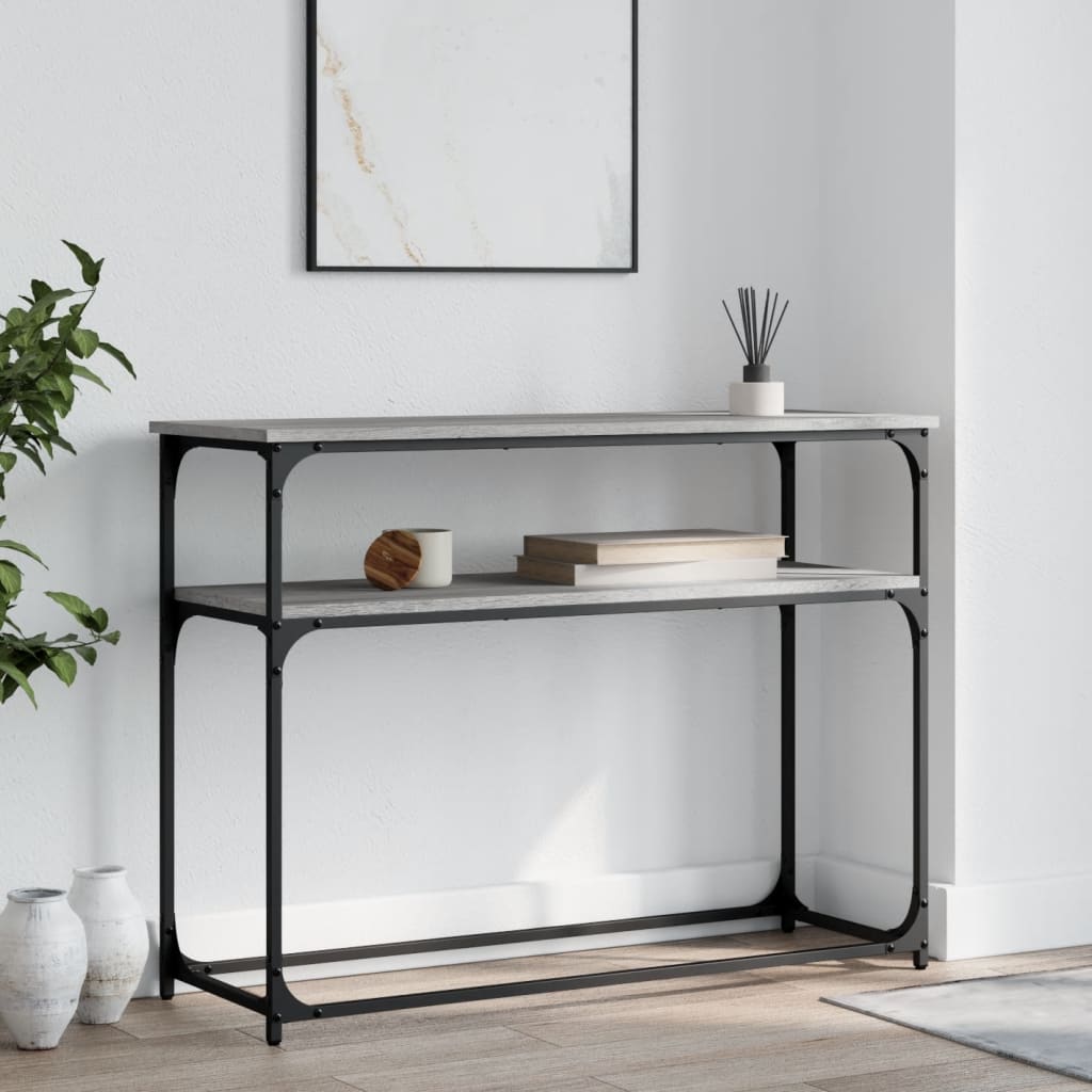 Sonoma Grey Console Table - 100x35.5x75cm Engineered Wood
