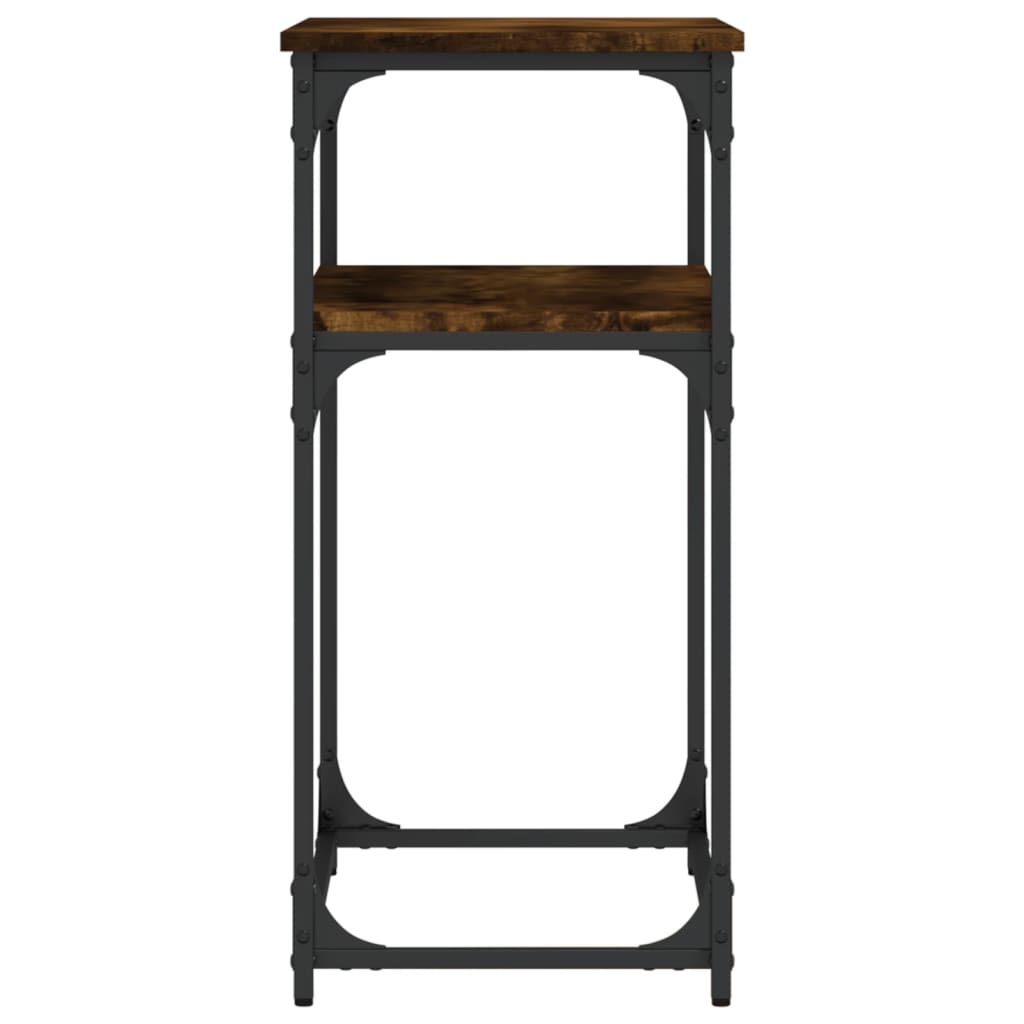 Smoked Oak Console Table - 75x35.5x75 cm - Engineered Wood