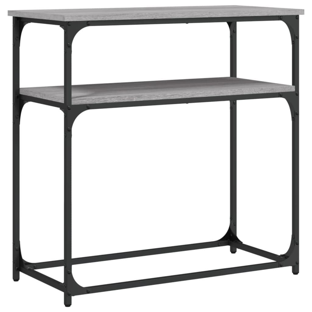 Sonoma Grey Console Table - Engineered Wood, 75x35.5x75 cm