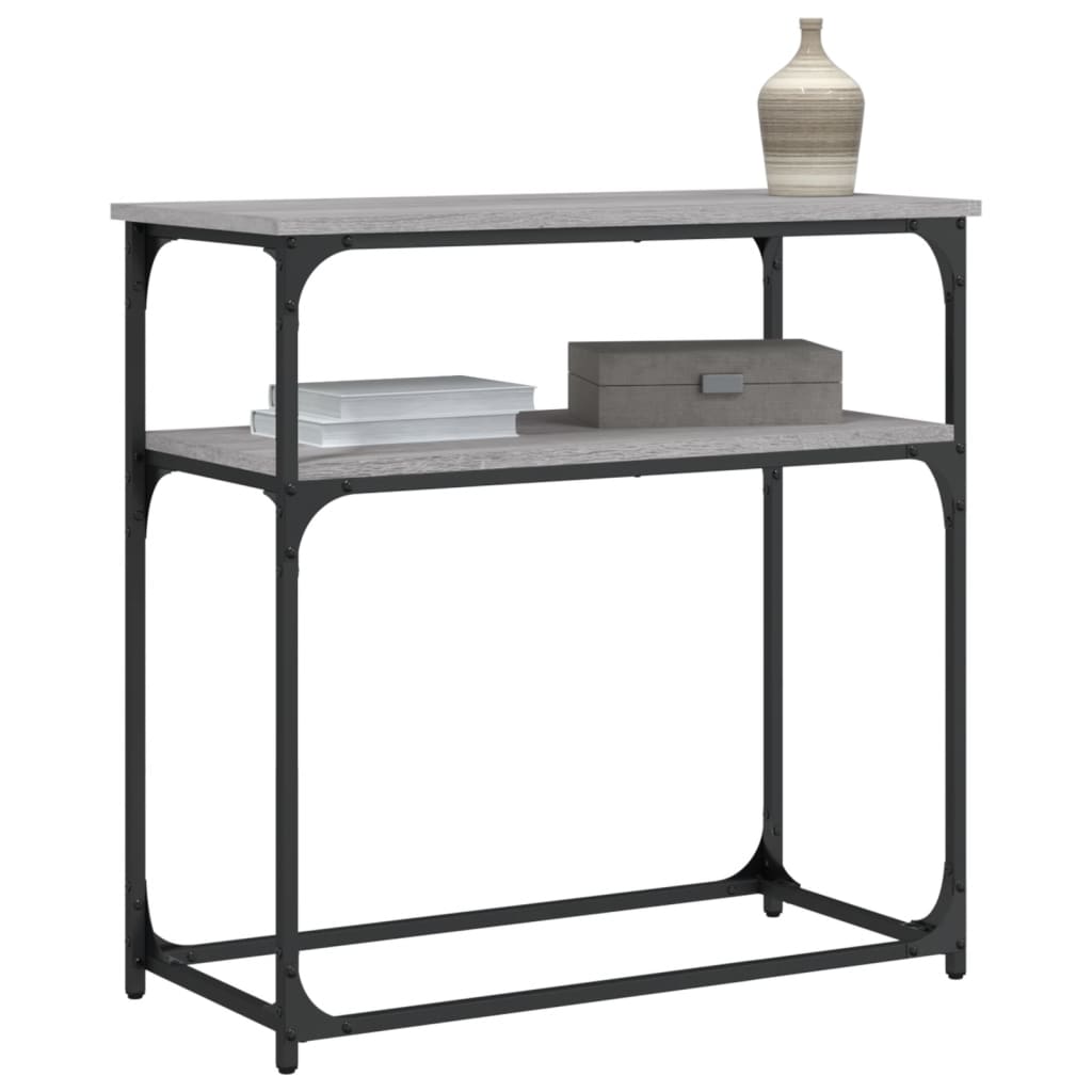 Sonoma Grey Console Table - Engineered Wood, 75x35.5x75 cm