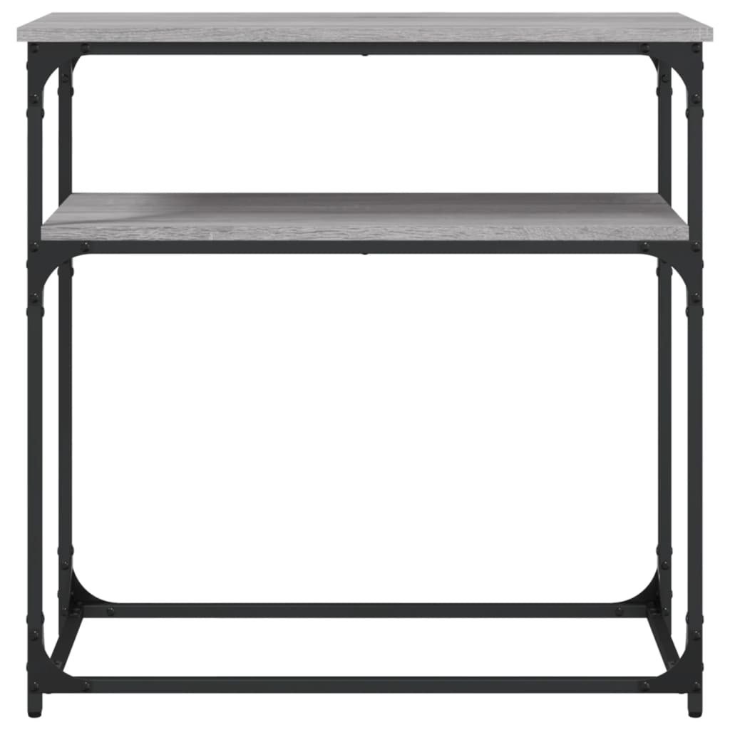 Sonoma Grey Console Table - Engineered Wood, 75x35.5x75 cm