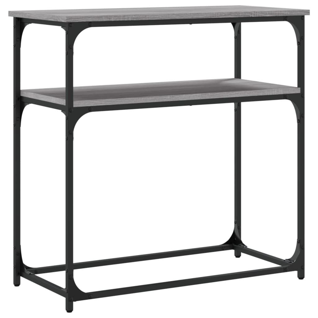 Sonoma Grey Console Table - Engineered Wood, 75x35.5x75 cm
