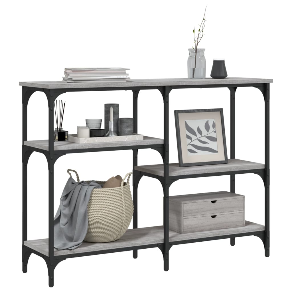 Sonoma Grey Console Table 102x29x75 cm - Engineered Wood