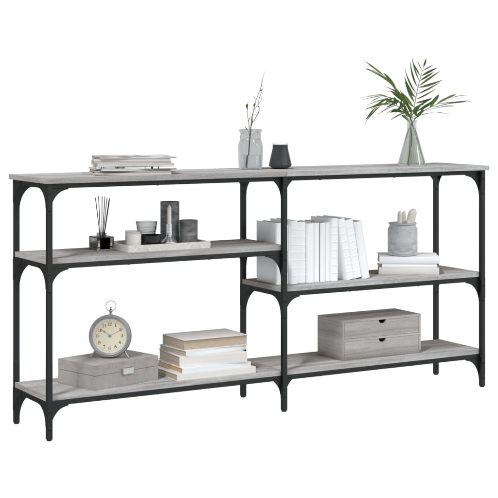 Grey Sonoma Console Table - Engineered Wood, 160x29x75cm