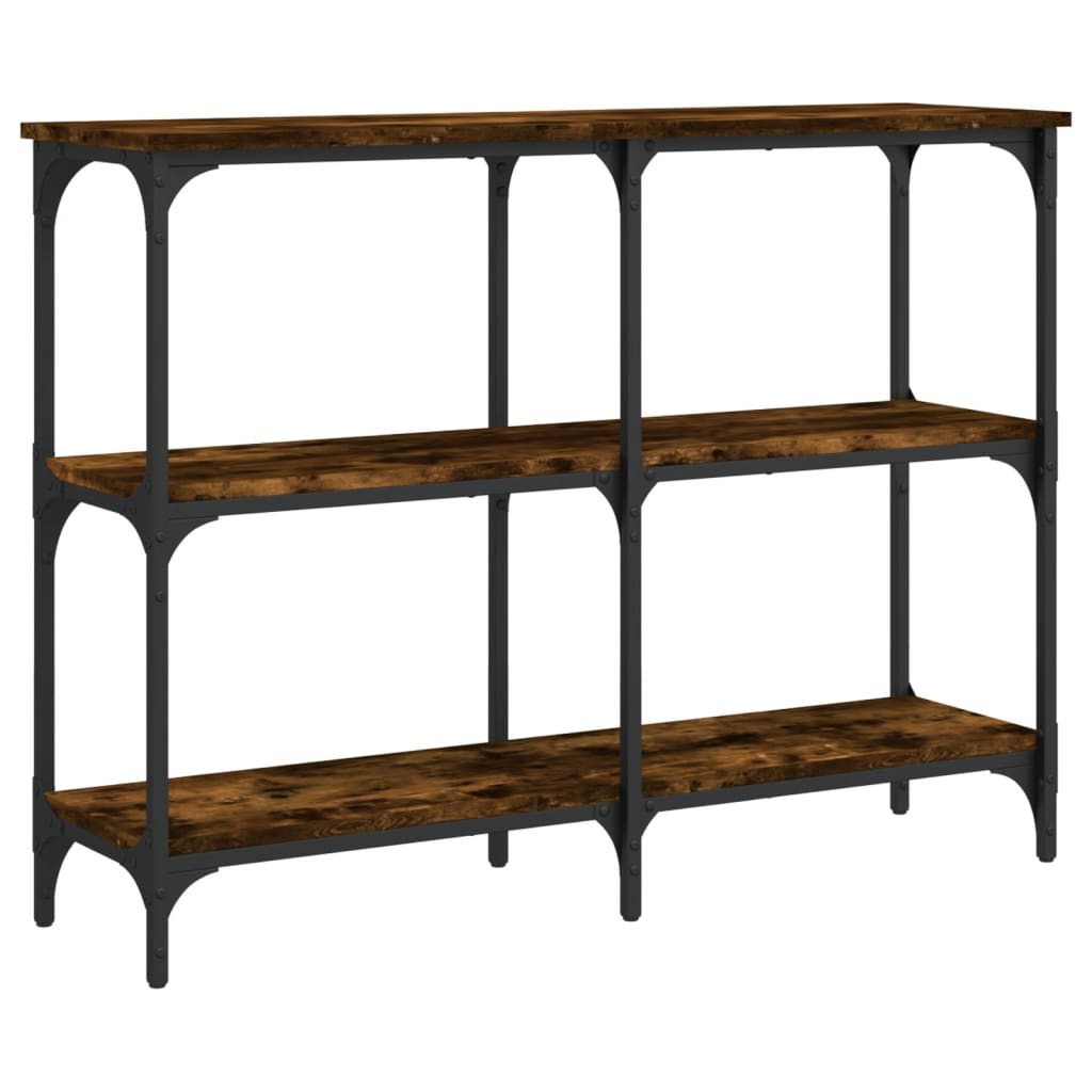 Smoked Oak Console Table - 100x29x75 cm, Engineered Wood
