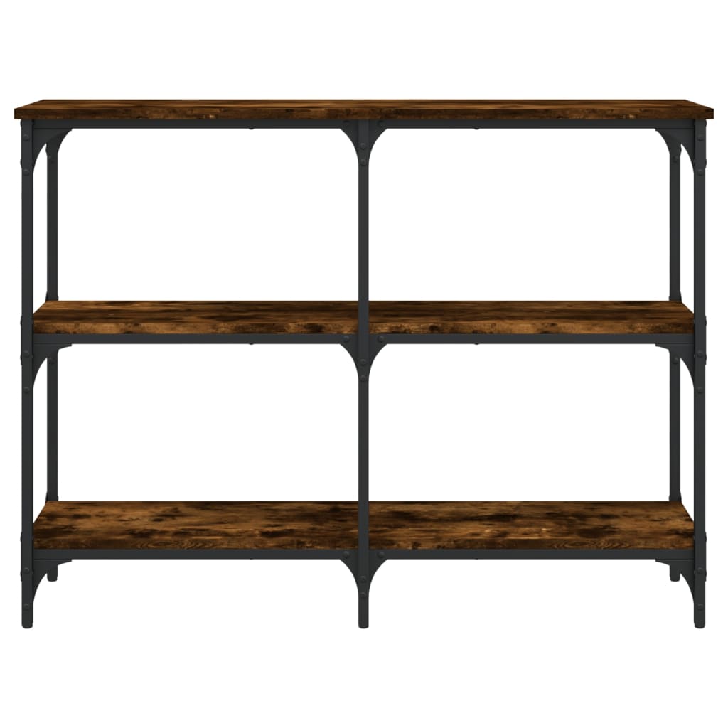 Smoked Oak Console Table - 100x29x75 cm, Engineered Wood