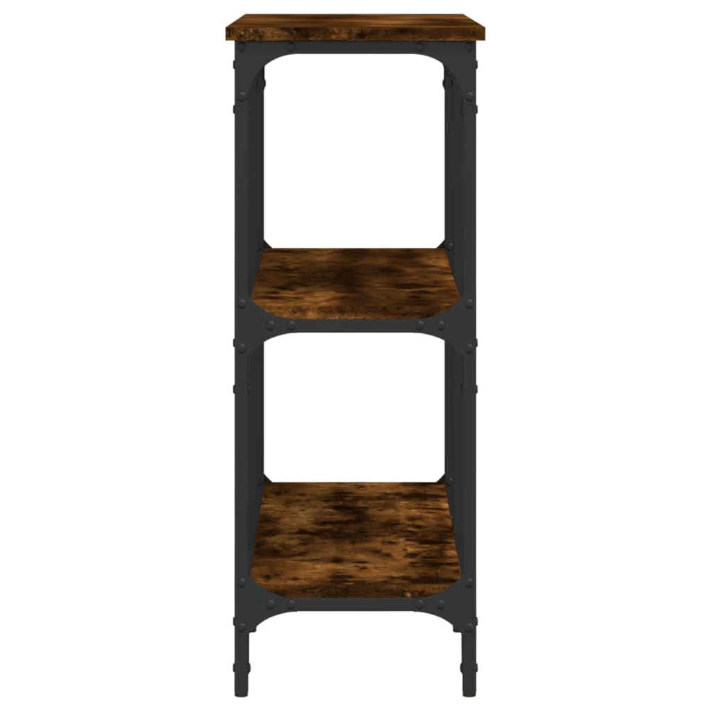 Smoked Oak Console Table - 100x29x75 cm, Engineered Wood