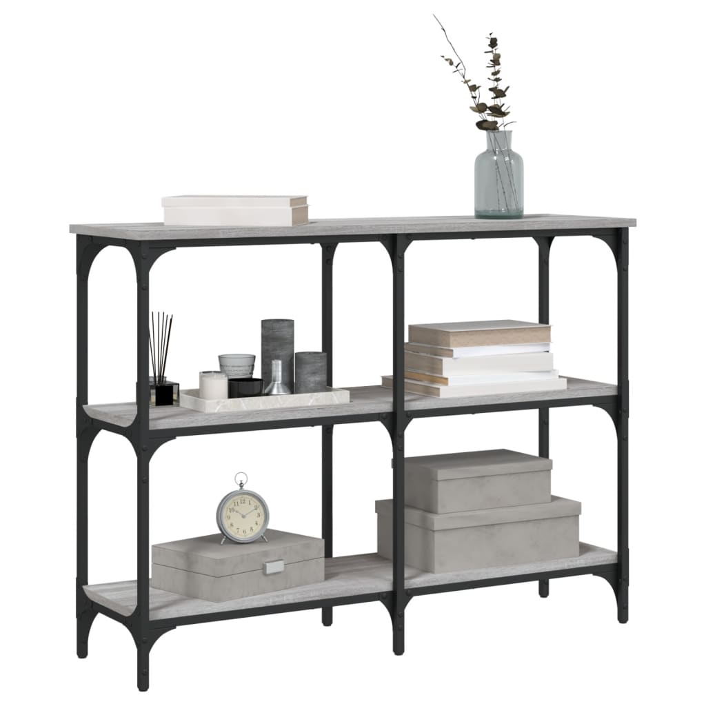 Sonoma Grey Console Table - 100x29x75 cm Engineered Wood