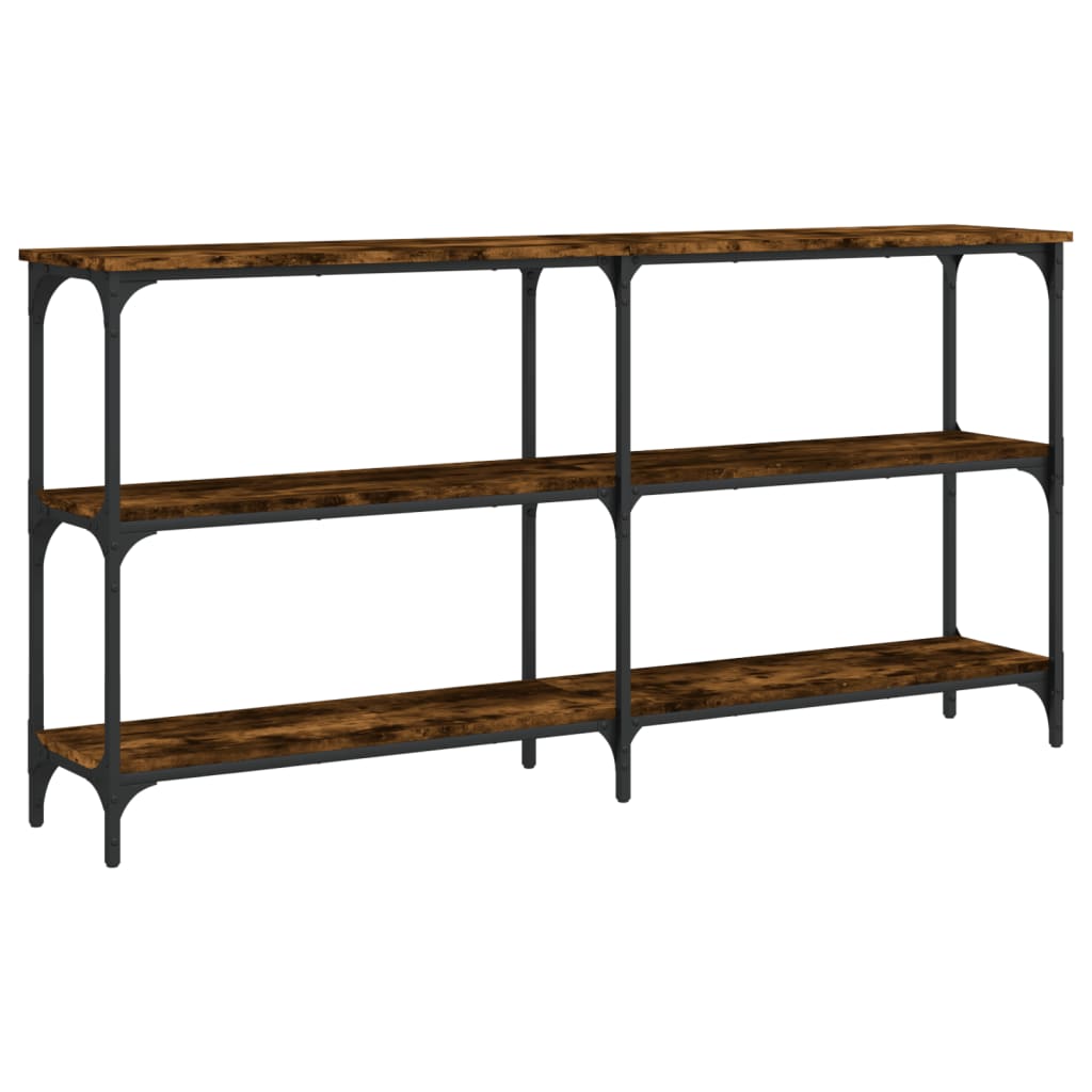 Smoked Oak Console Table 150x29x75 cm - Engineered Wood