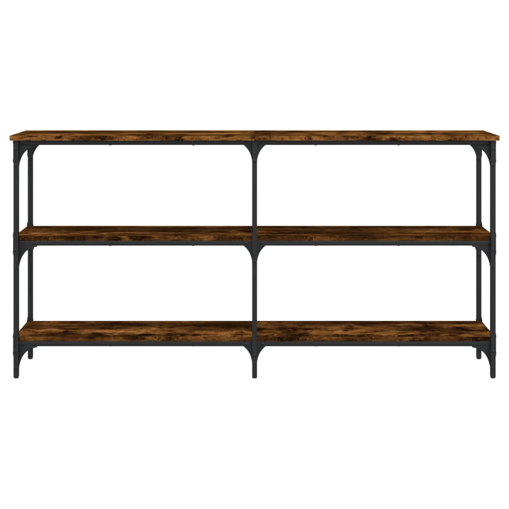 Smoked Oak Console Table 150x29x75 cm - Engineered Wood