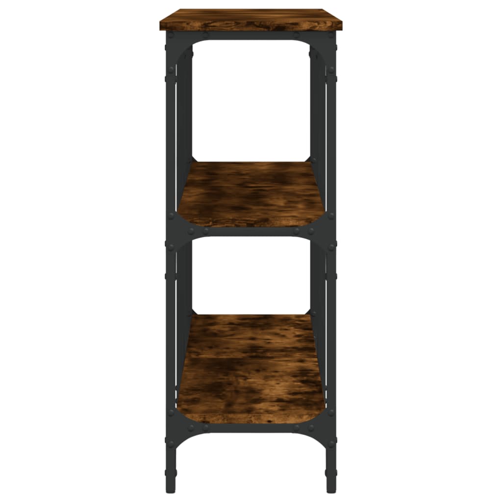 Smoked Oak Console Table 150x29x75 cm - Engineered Wood
