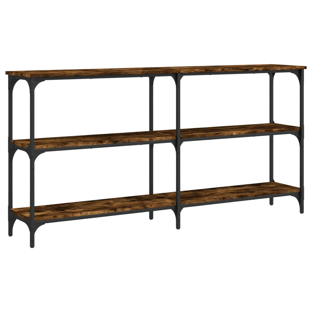 Smoked Oak Console Table 150x29x75 cm - Engineered Wood