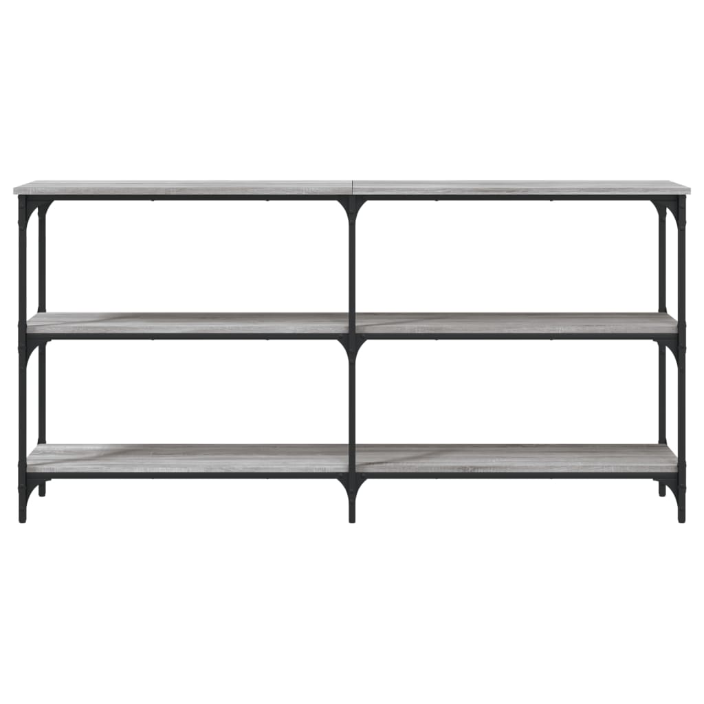 Sonoma Grey Console Table - Engineered Wood, 150x29x75 cm