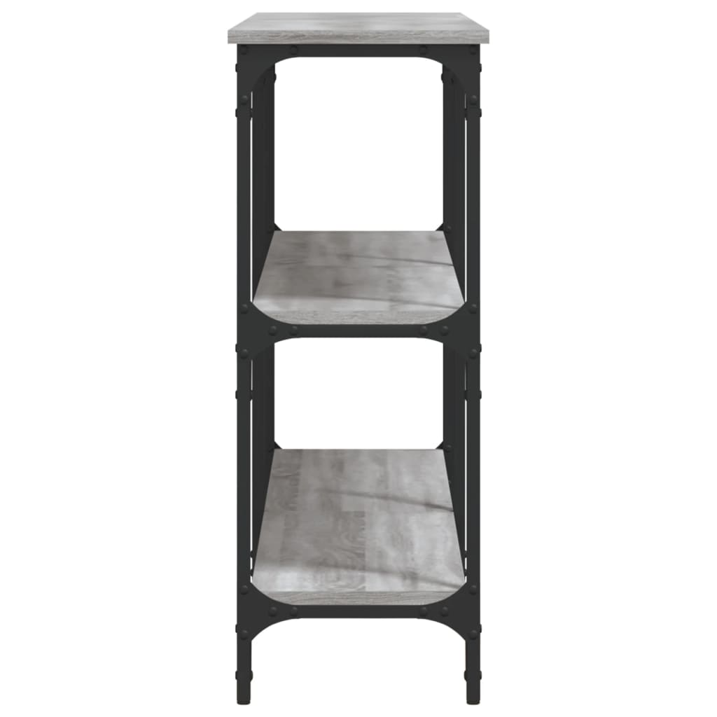 Sonoma Grey Console Table - Engineered Wood, 150x29x75 cm