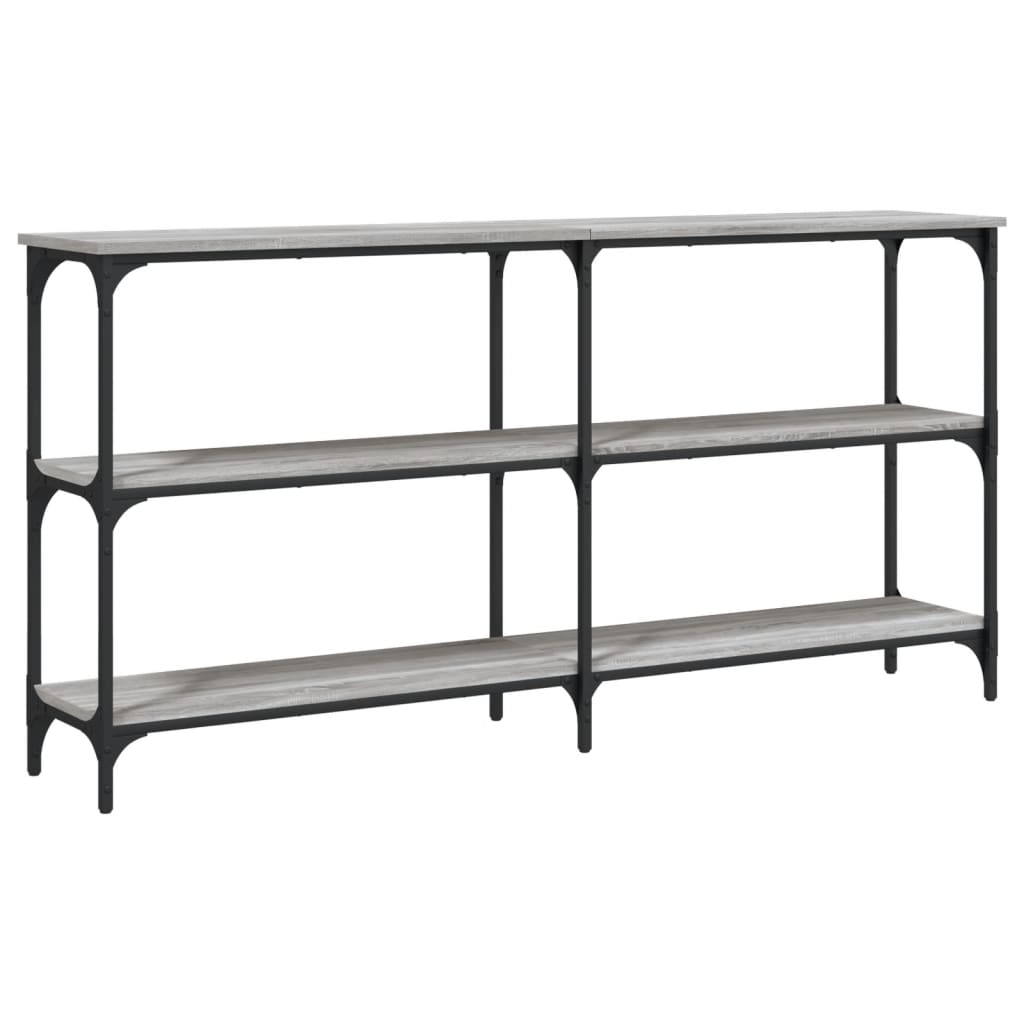 Sonoma Grey Console Table - Engineered Wood, 150x29x75 cm