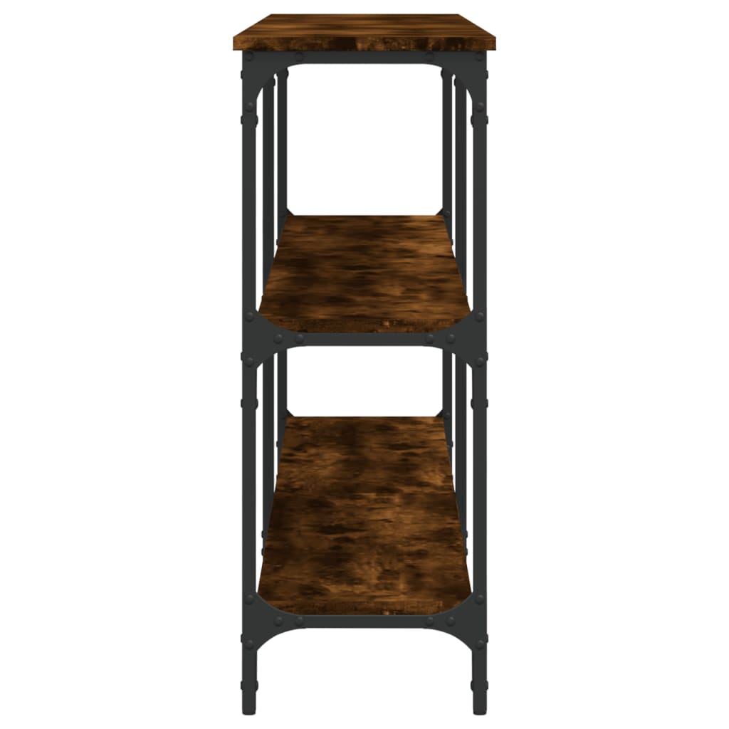 Engineered Wood Console Table - Smoked Oak, 200x29x75 cm
