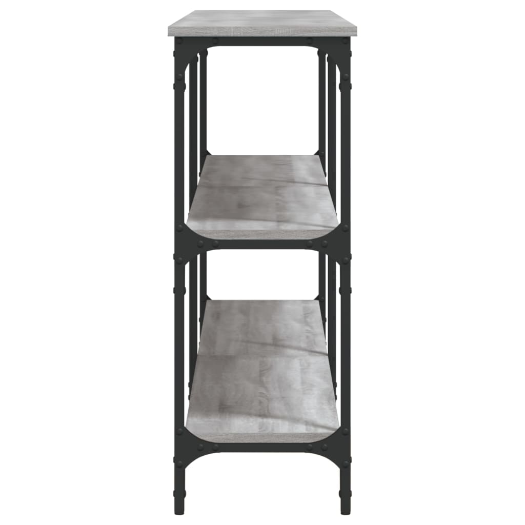Sonoma Grey Console Table - Engineered Wood, 200x29x75 cm