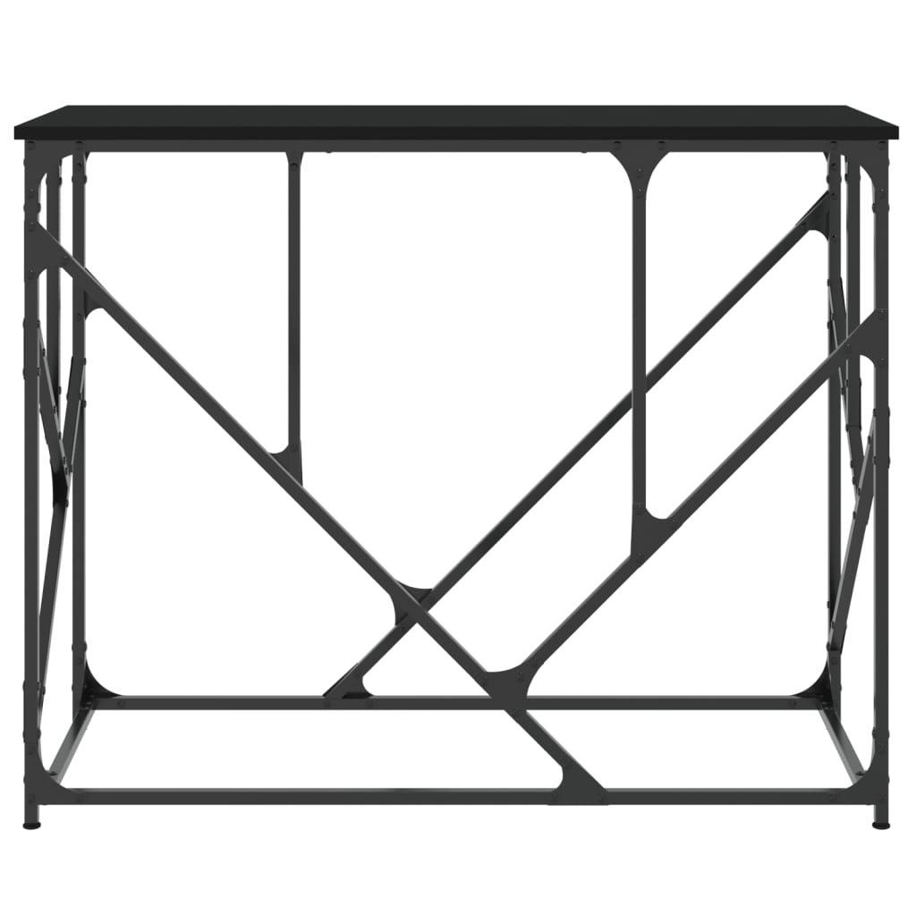 Black Engineered Wood Console Table - 100x40x80 cm