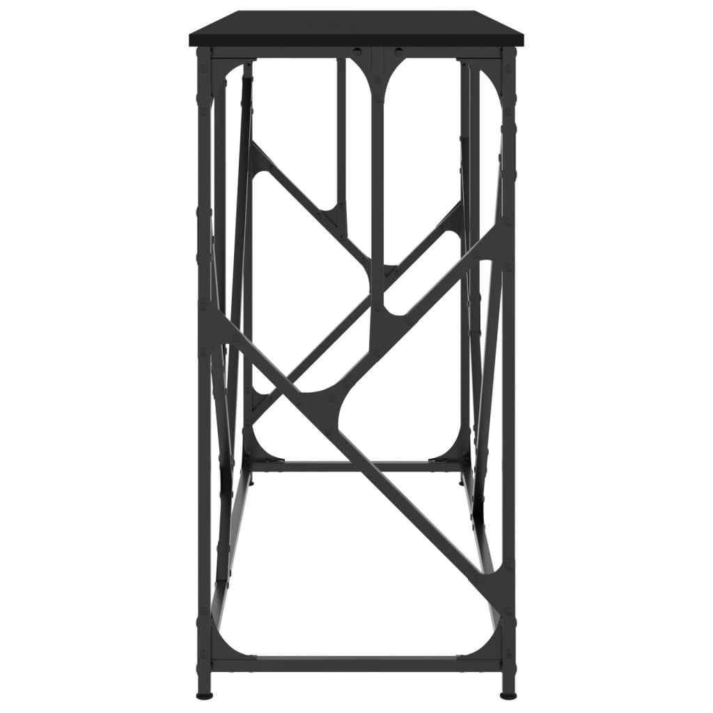 Black Engineered Wood Console Table - 100x40x80 cm