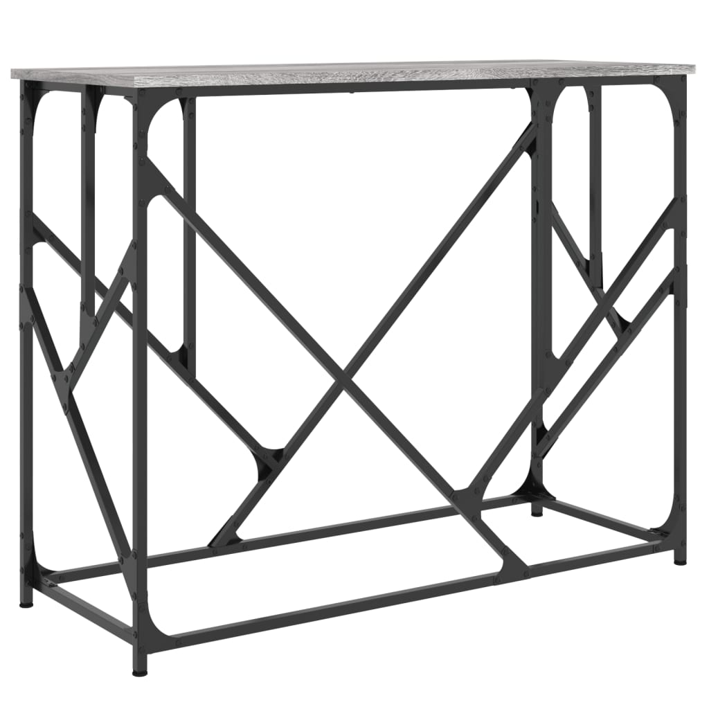 Sonoma Grey Console Table - 100x40x80 cm Engineered Wood